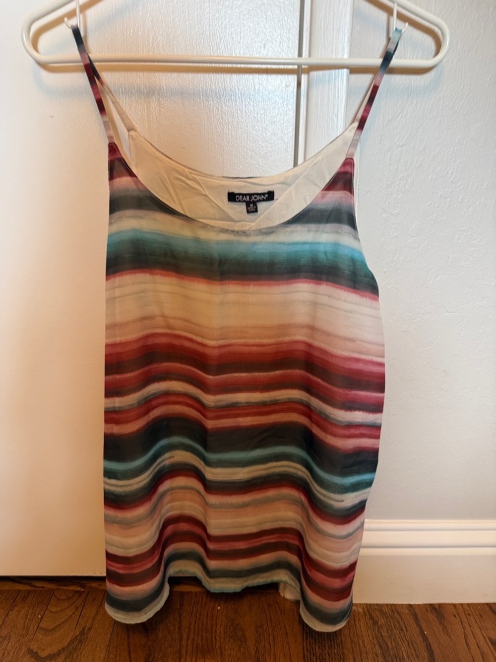 Dear John Multicolor Striped Silk Cami Tank Top